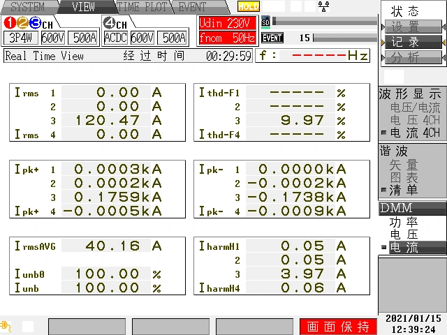 Ac Chp治理后：电流总畸变率10%左右