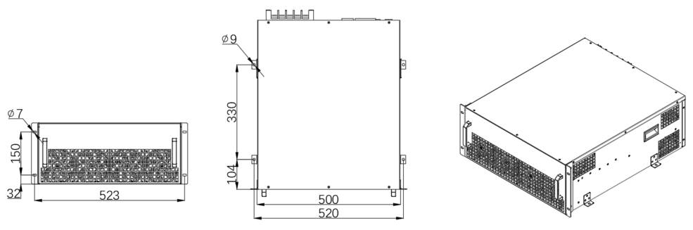 100kvar、80kvar、75kvar安装尺寸(抽屉式)